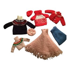 Vintage Barbie Dolls Hand-knit Clothing